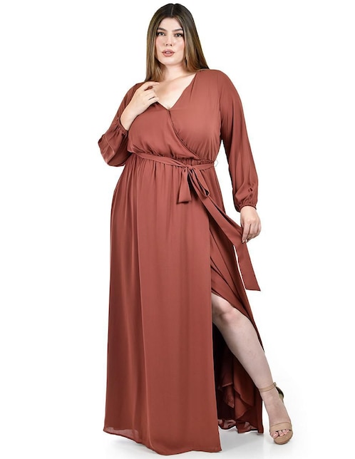 Vestido maxi de fiesta escote V 1