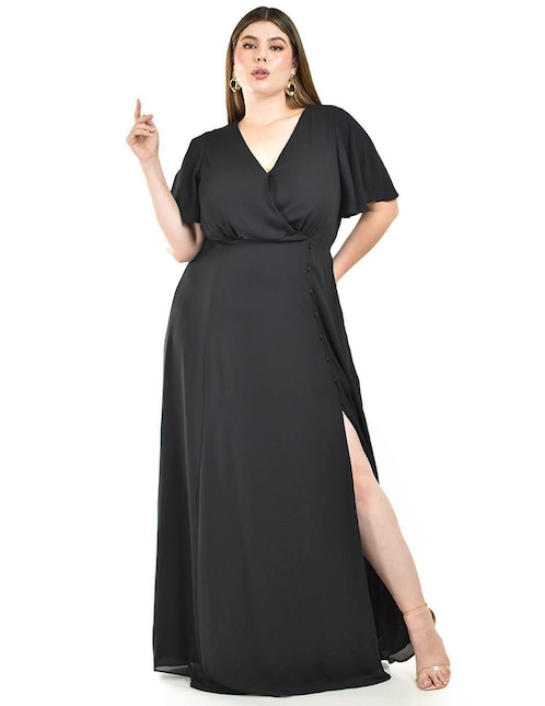 Vestido maxi de fiesta Roman Fashion escote V