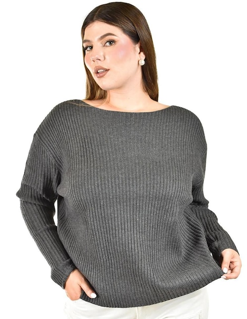 Suéter Roman Fashion cuello ojal para mujer