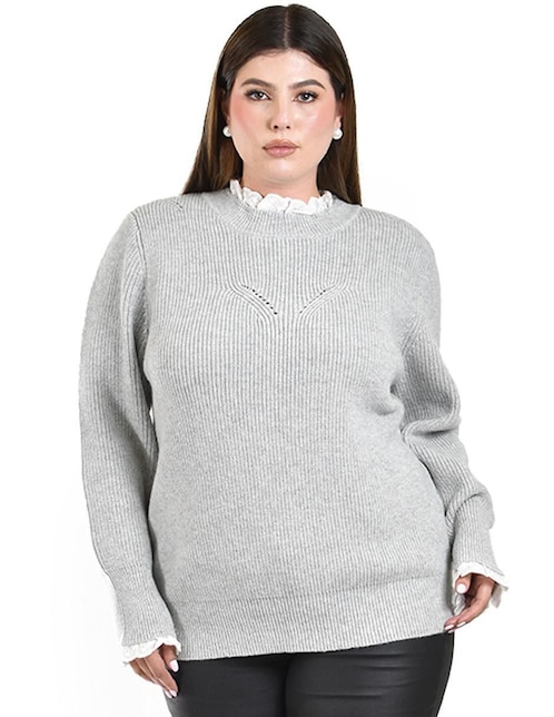 Suéter cuello redondo para mujer 1
