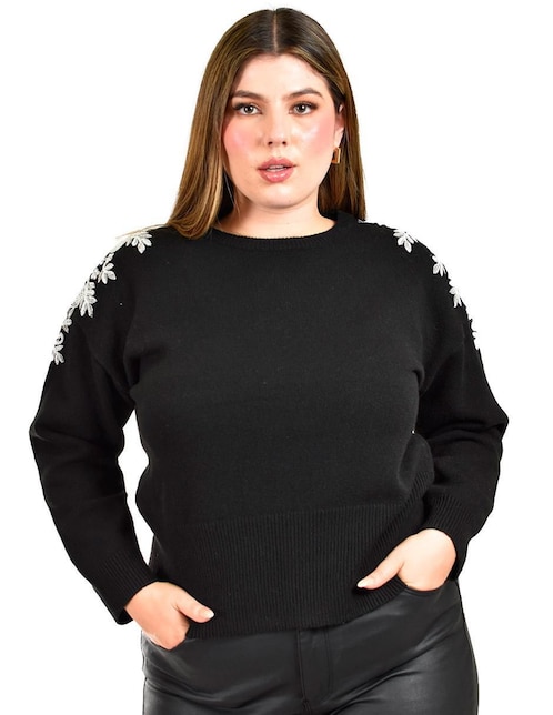 Suéter cuello redondo para mujer 1