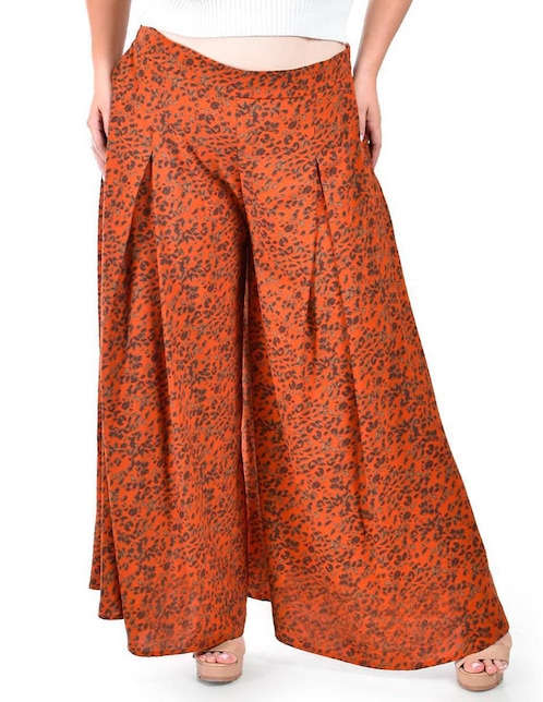 Pantalón plisado amplio para mujer 1