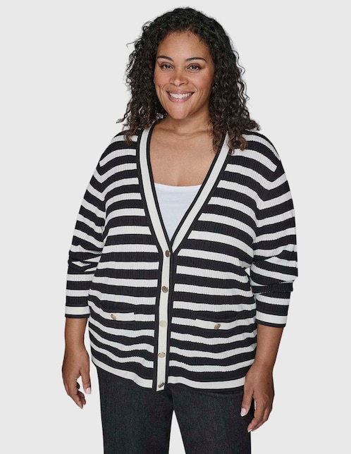 Suéter cuello V para mujer 1