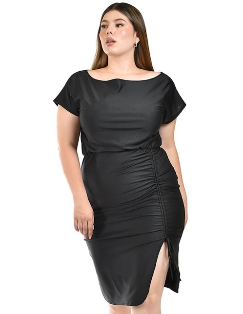 Vestido corto de fiesta escote redondo 1