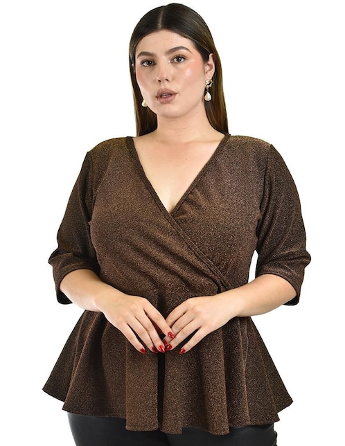 Blusa Roman Fashion manga al codo para mujer