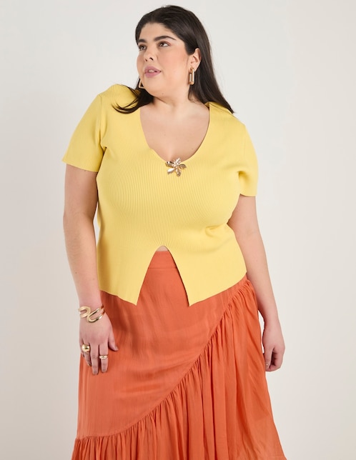 Top cuello V 1