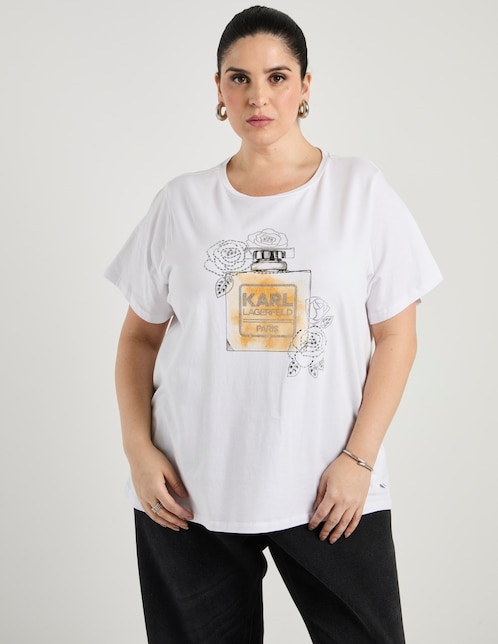 Playera manga corta cuello redondo para mujer 1