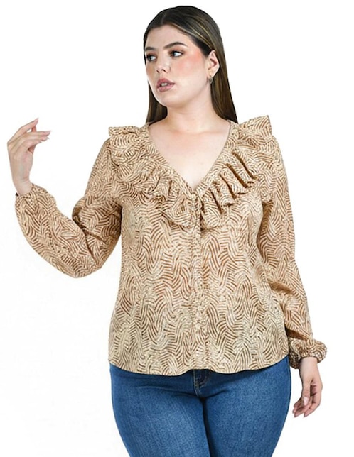 Blusa Roman Fashion manga larga para mujer