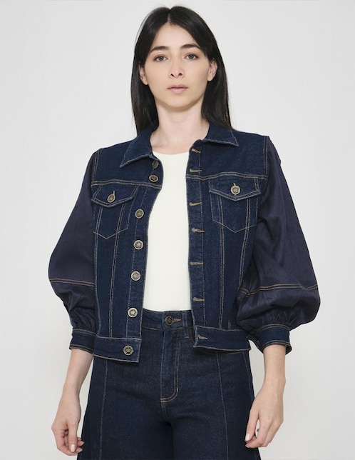 Chamarra Denim Padova de Mezclilla para mujer