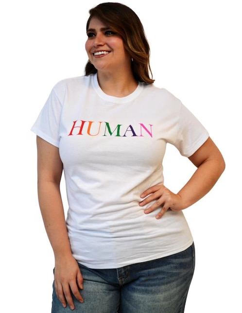 Playera manga corta cuello redondo para mujer 1
