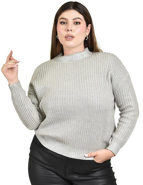 Suéter cuello redondo para mujer 1