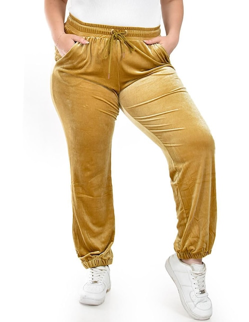 Pants regular con elástico para mujer 1