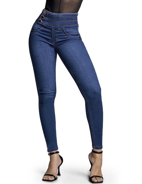 Jeans super skinny Seven Jeans 6073STMO corte cintura alta para mujer