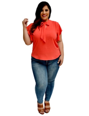 Blusa Roman Fashion manga corta para mujer