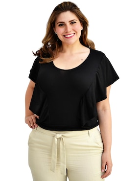 Blusa Roman Fashion manga corta para mujer