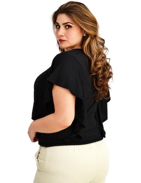 Blusa Roman Fashion manga corta para mujer