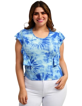 Blusa Roman Fashion manga corta para mujer