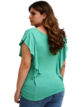 Blusa Roman Fashion manga corta para mujer