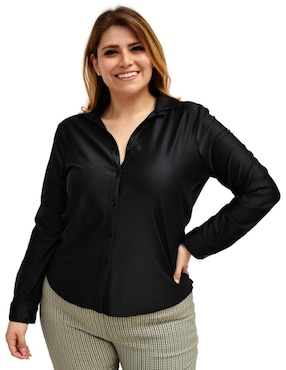Blusa camisera Roman Fashion manga larga para mujer