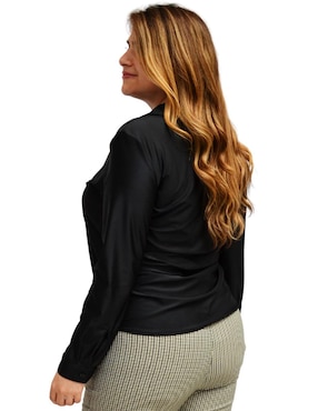 Blusa camisera Roman Fashion manga larga para mujer