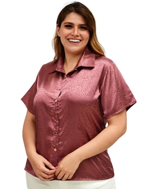 Blusa camisera Roman Fashion manga corta para mujer