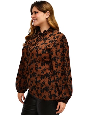 Blusa Roman Fashion manga larga para mujer