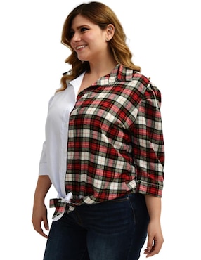 Blusa camisera Roman Fashion manga 3/4 para mujer