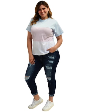 Blusa Roman Fashion manga corta para mujer