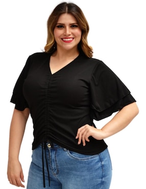 Blusa Roman Fashion manga corta para mujer