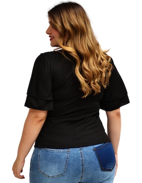 Blusa Roman Fashion manga corta para mujer