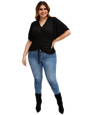 Blusa Roman Fashion manga corta para mujer