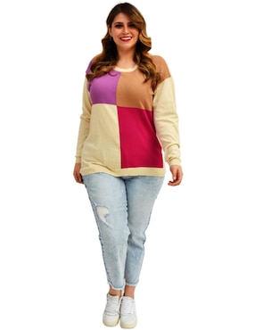 Suéter Roman Fashion cuello redondo para mujer
