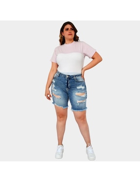Bermuda Balam de mezclilla para mujer