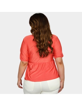 Blusa Roman Fashion manga corta para mujer