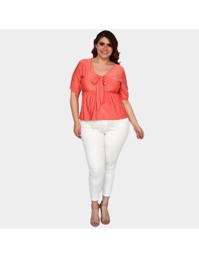 Blusa Roman Fashion manga corta para mujer