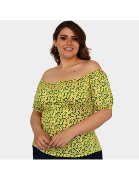 Blusa Roman Fashion manga corta para mujer