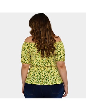 Blusa Roman Fashion manga corta para mujer