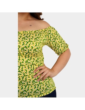 Blusa Roman Fashion manga corta para mujer