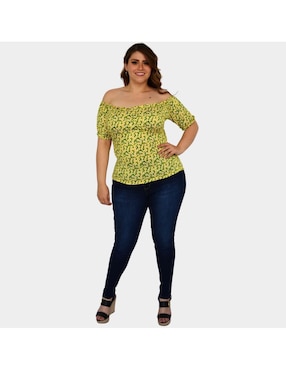 Blusa Roman Fashion manga corta para mujer