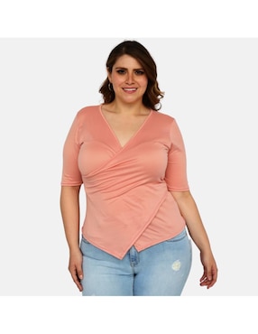 Blusa Roman Fashion manga corta para mujer