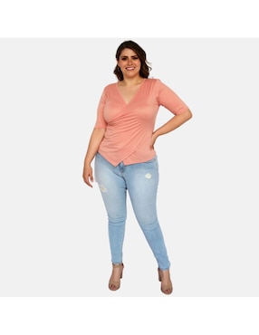 Blusa Roman Fashion manga corta para mujer