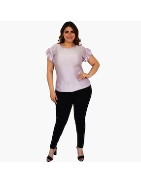 Blusa Roman Fashion manga corta para mujer