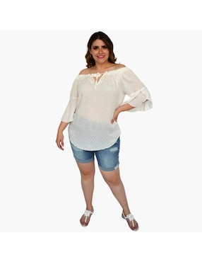 Blusa Roman Fashion manga 3/4 para mujer