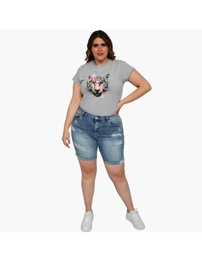 Bermuda Balam de mezclilla para mujer
