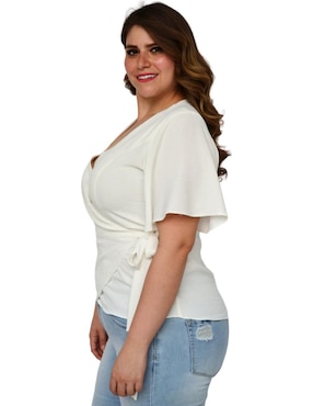 Blusa Roman Fashion manga corta para mujer