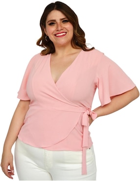 Blusa Roman Fashion manga corta para mujer