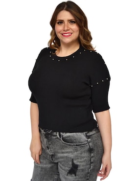 Blusa Roman Fashion manga corta para mujer