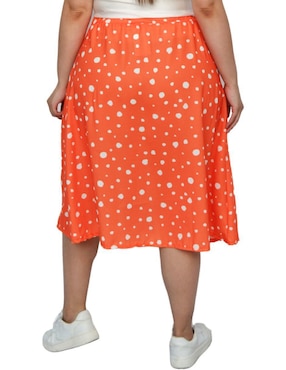 Falda midi Roman Fashion cintura alta