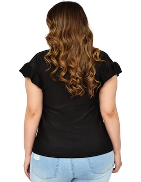 Blusa Roman Fashion manga corta para mujer
