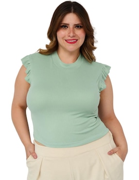 Blusa Roman Fashion sin manga para mujer